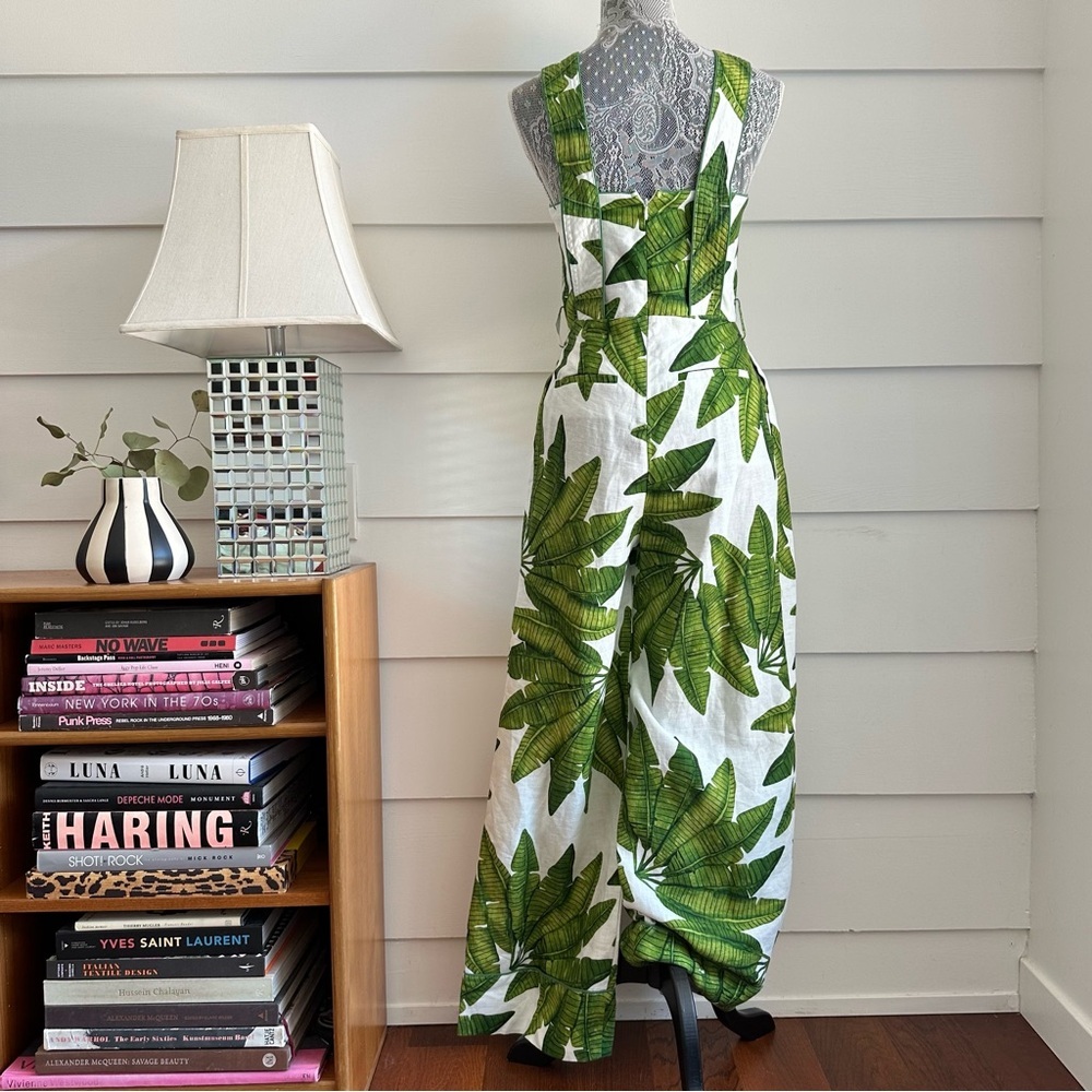 Farm Rio Palm Fan Jumpsuit size XS Missing Belt - Picture 8 of 16